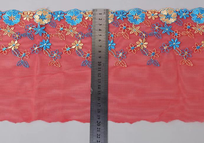 Beautiful embroidery mesh fabric