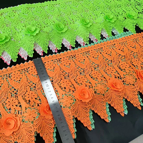 Guipure Polyester Lace Water-soluble 3D Lace Trim Guipure Polyester Lace Water-soluble 3D Lace Trim