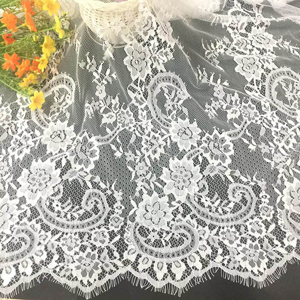 Nylon Stretch Mesh Elastic Lace Fabric