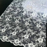 wholesale custom tulle fabric embroidery lace fabric